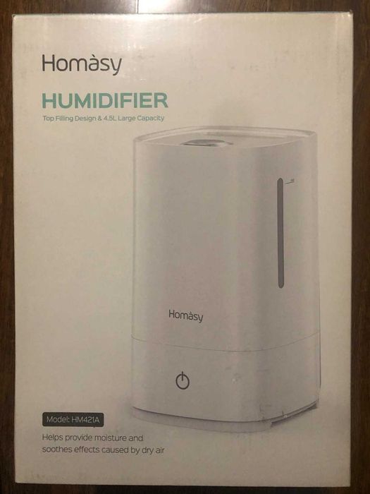 Зволожувач повітря Homasy 4.5L Ultrasonic Cool Mist White HM421A