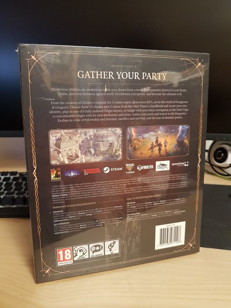 Baldurs Gate 3 Deluxe Edition PC fizyczna edycja pudełkowa - od ręki