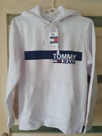 Biała bluza z kapturem Tommy Jeans S