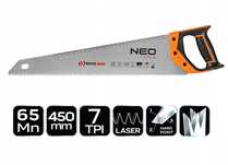 Piła Płatnica 450 Mm, 7 Tpi (3D) Piłka Ręczna Do Drewna 41-136 Neo #