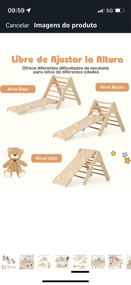Escalada Montessori de crianças