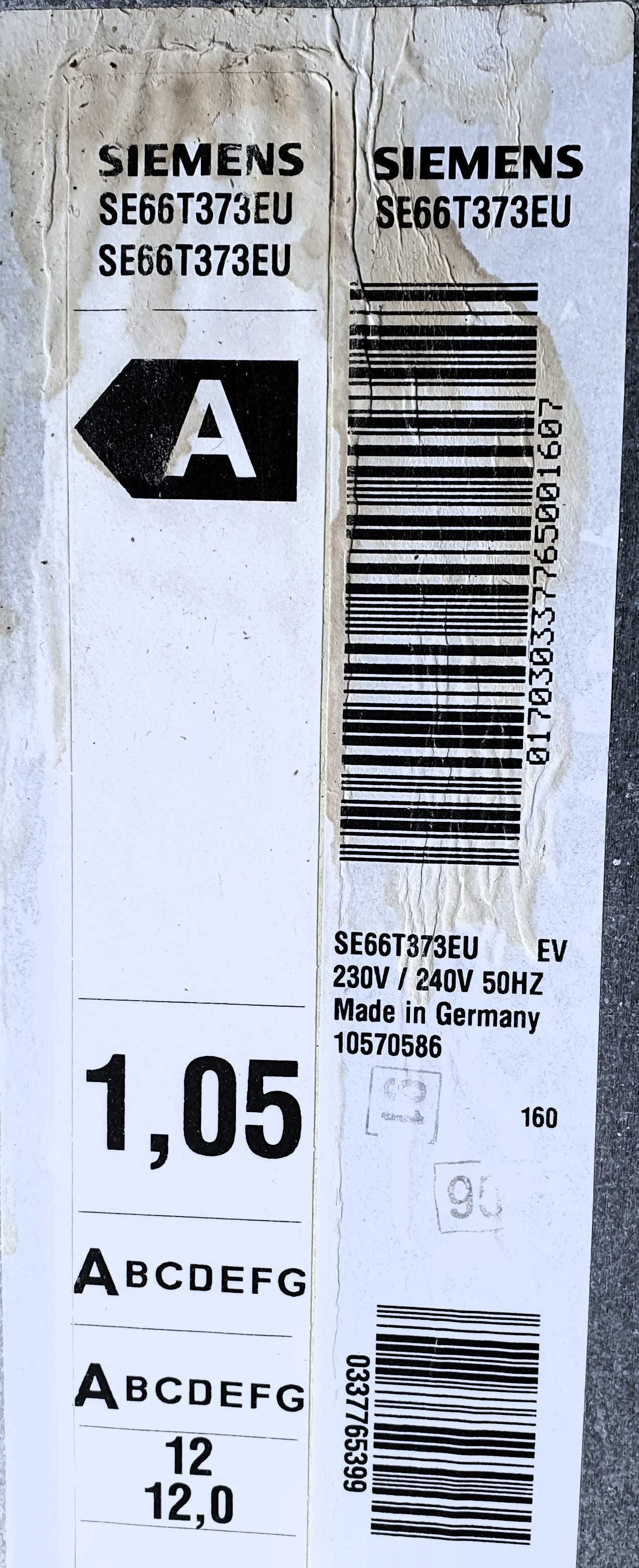 Zmywarka Siemens SE66T373EU - uszkodzona