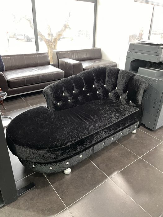 Sofa Preto Veludo como Novo