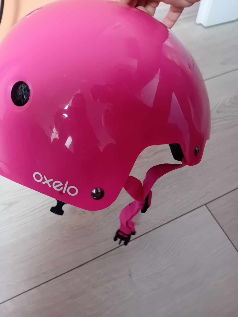 Kask Oxelo różowy rower hulajnoga rolki