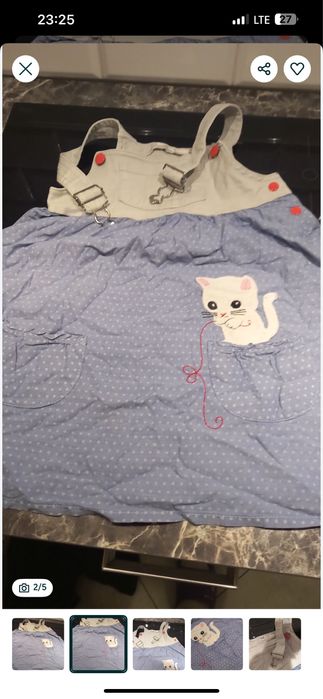 Sukienka na szelkach H&m r 128