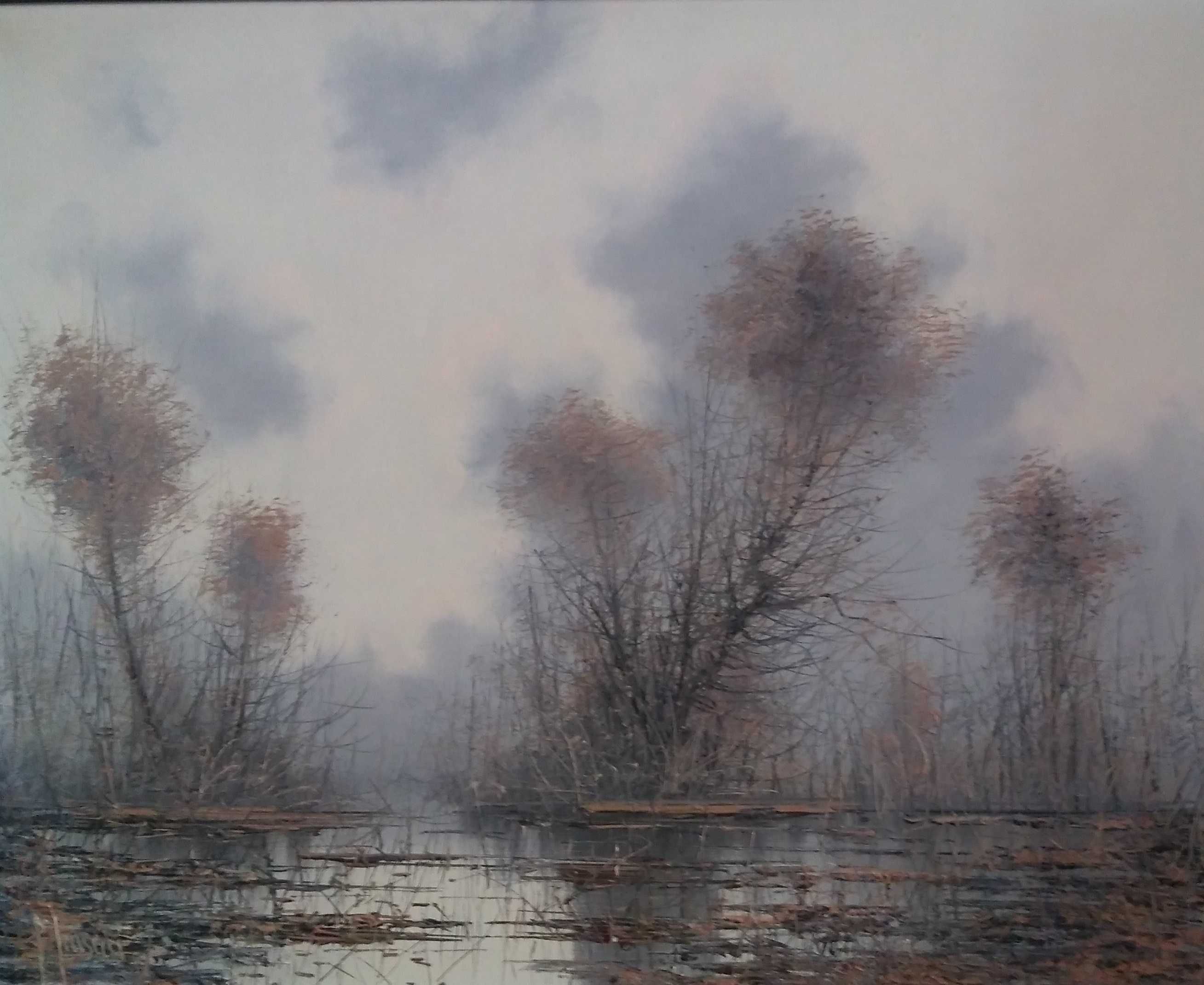 Obraz Pejzaż , Bohdan Piasecki , płótno , olej , wym. 73x60 cm.