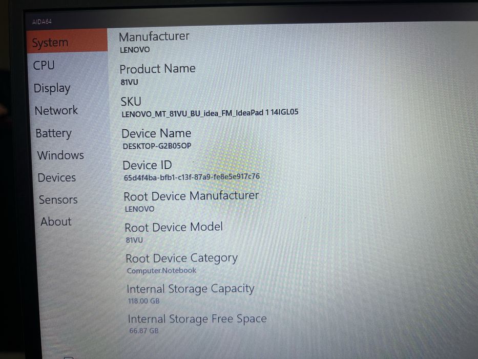 Ноутбук Lenovo IdeaPad 1 14IGL05 81VU