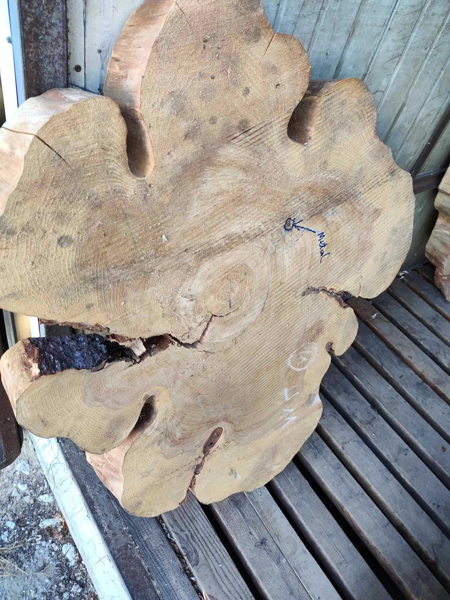 Plaster na blat wiąz mega duży 130x98cmx11cm po suszarni