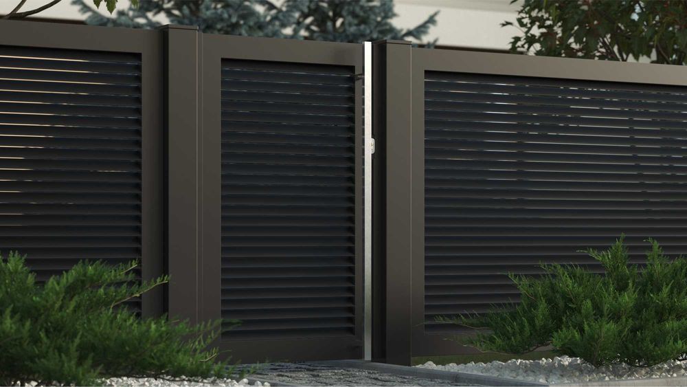 Brama skrzydłowa wjazdowa aluminiowa uzbrojona kolekcja OPTIMA 3x 1,5m