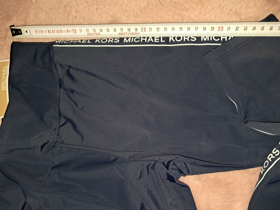 Michael Kors legginsy leginsy Śląskie materiał logowane z lampasem gra