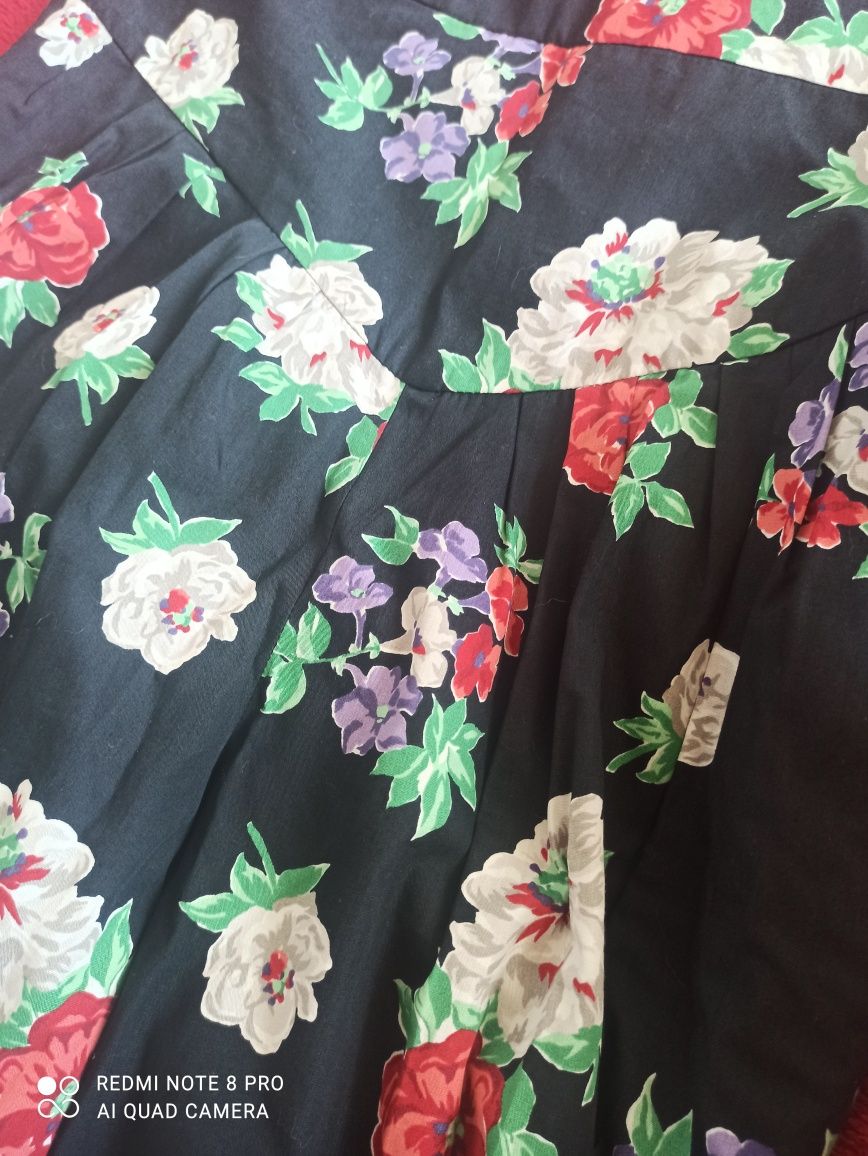 Spodnie Zara z wysokim stanem w kwiaty