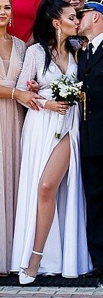 Suknia ślubna elegancka glamour