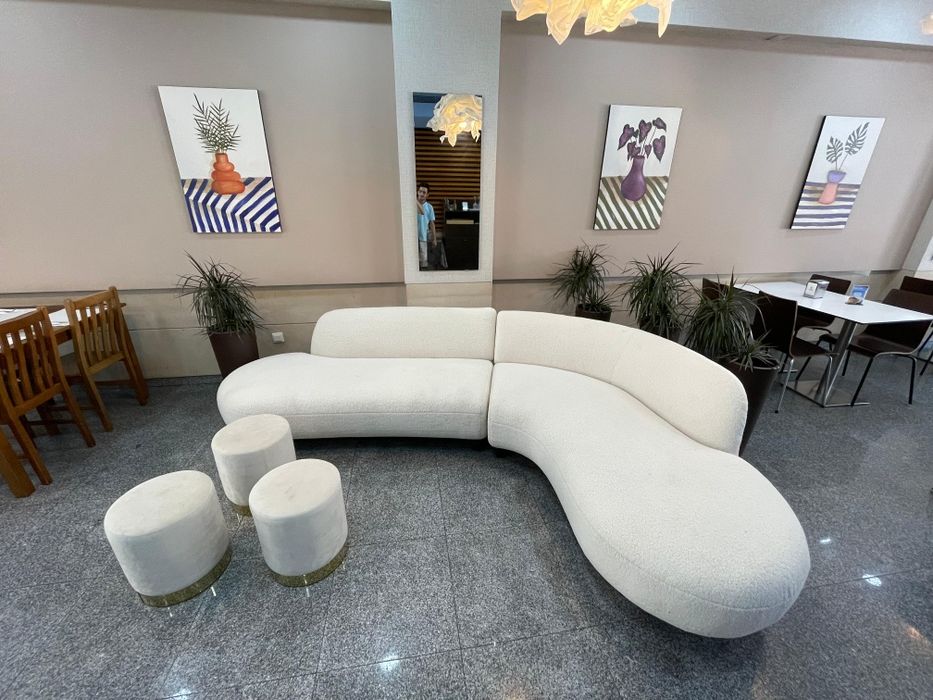 Sofá de canto branco