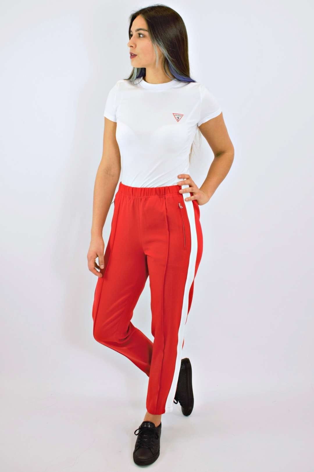 Calvin Klein dresy eleganckie czerwone damskie M spodnie vitkac