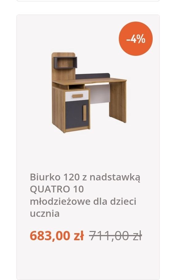 Rezerwacja do 30.07 ! Biurko młodzieżowe