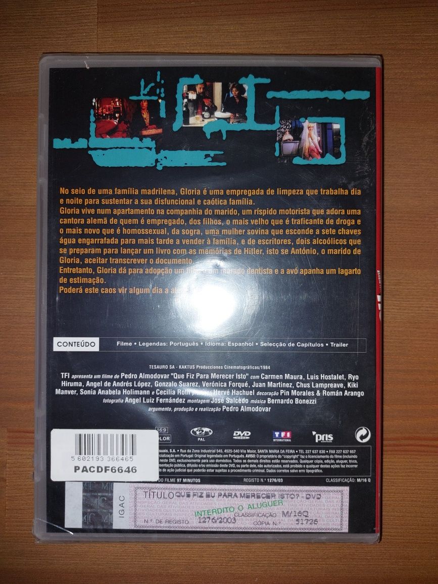 DVD NOVO e SELADO - " Que fiz eu para merecer isto!" Almodóvar