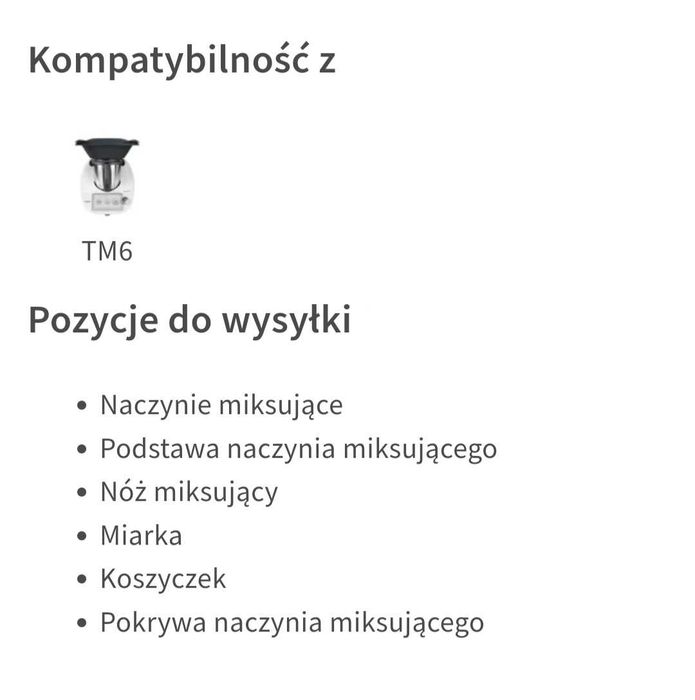 Naczynie miksujące Thermomix TM6! Oryginalne. NOWE w kartonie!