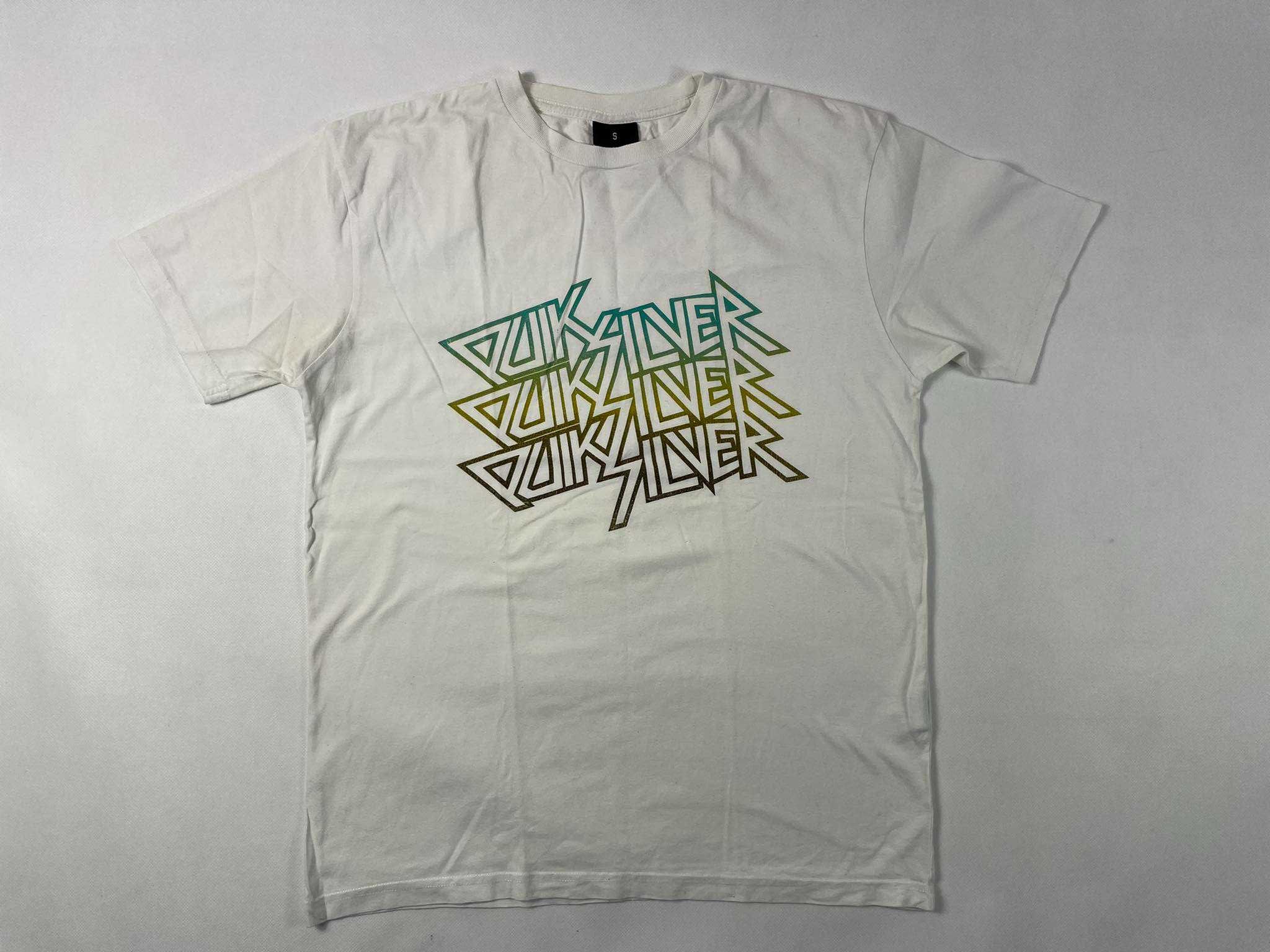 Stylowy Biały T-shirt QuikSilver z Nadrukiem, Rozmiar S
