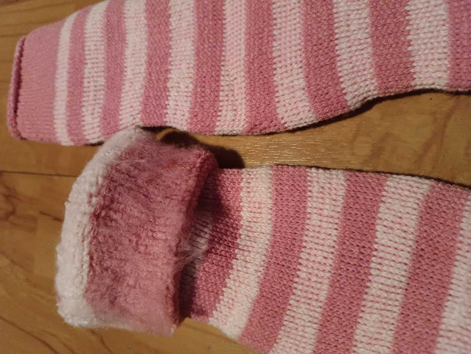 Śliczne nowe ocieplane skarpety REDTAC z antyposlizgiem 18 cm