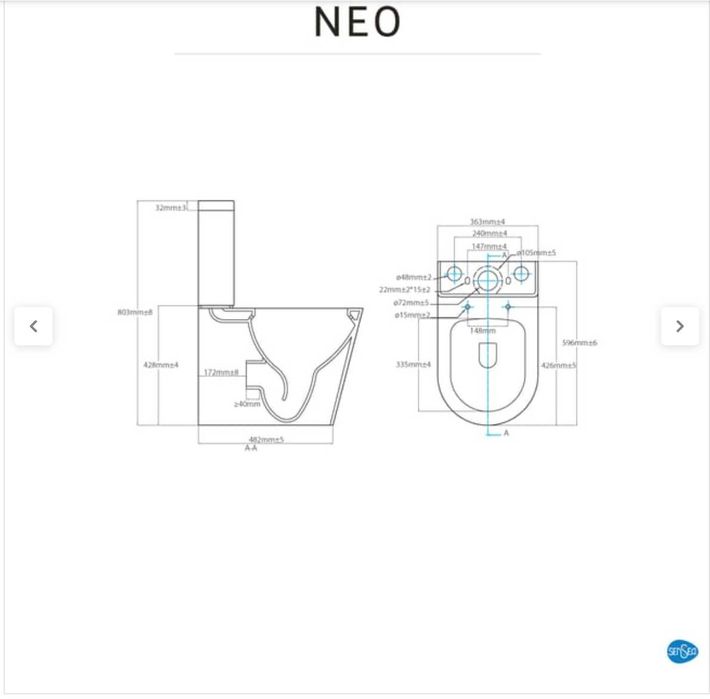 Vaso sanitário SENSEA NEO Leroy Merlin, novo, sem uso, branco.
