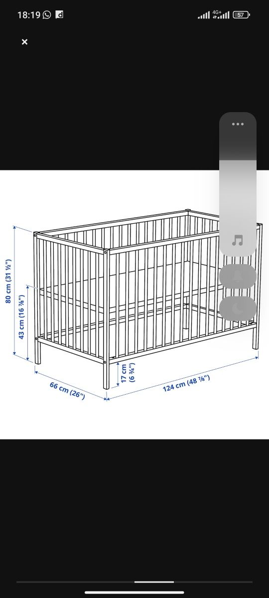 Vendo cama de bebê Ikea