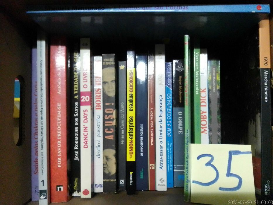 LOTE 35 - LIVROS Diversos - Vendidos INDIVIDUALMENTE a Preços Variados