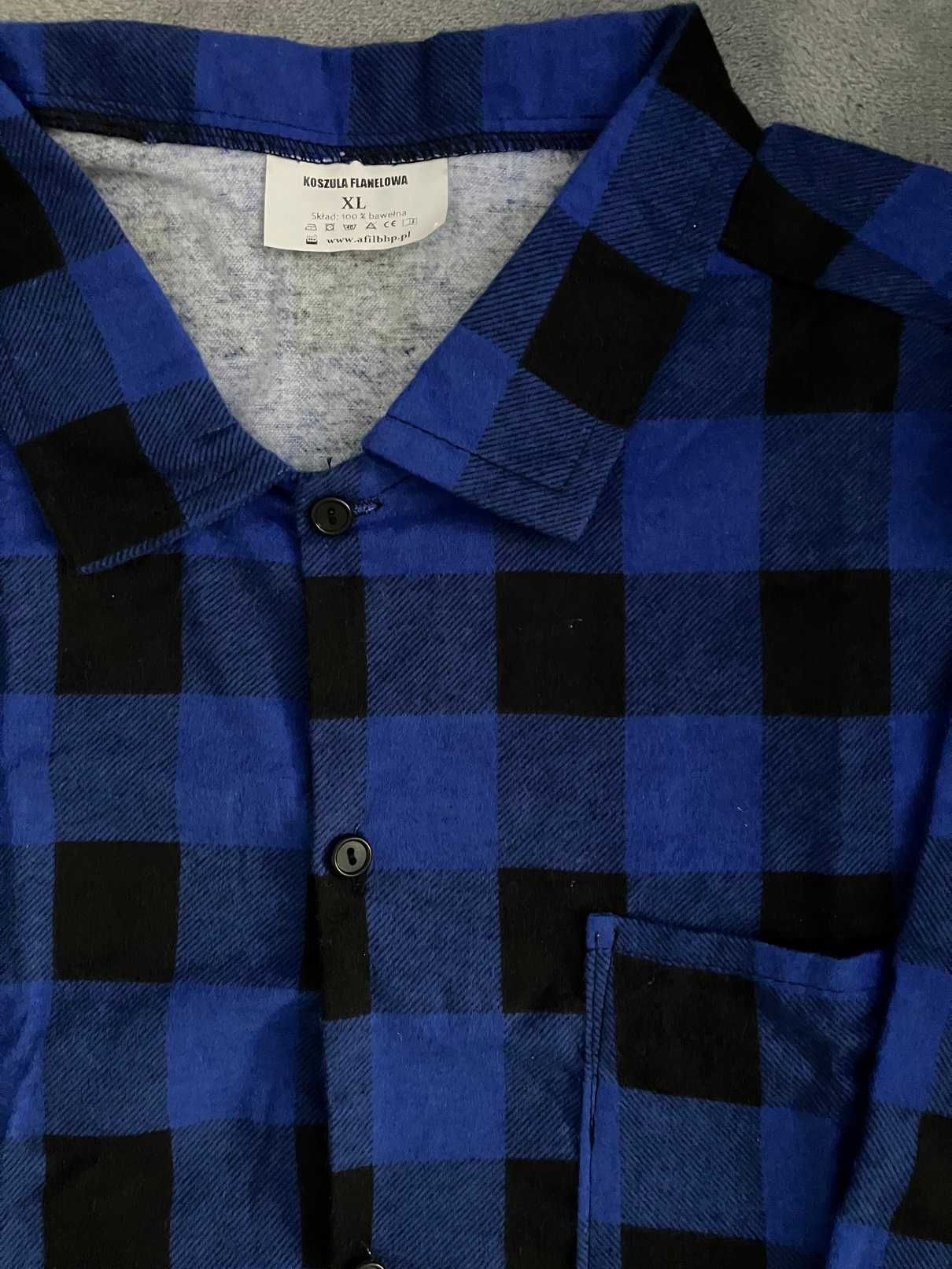 Flanelowa koszula w kratę r. 42/40 (XL/L)