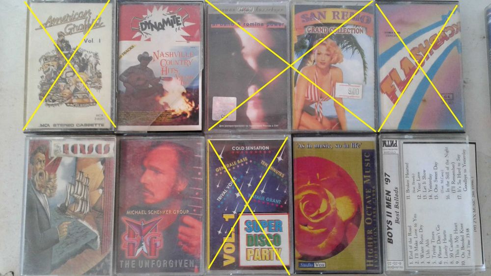 Компакткассеты, аудиокассеты импортная поп.музыка.