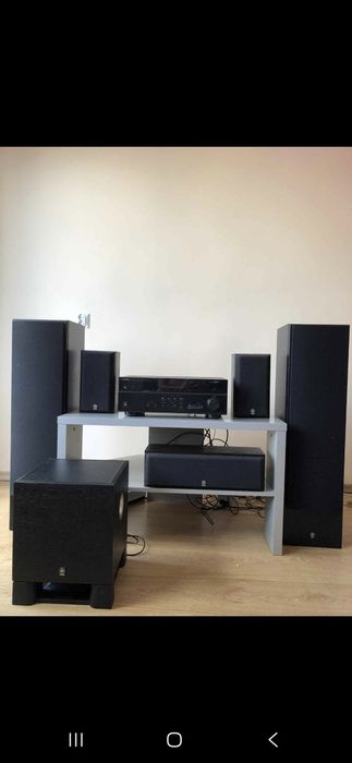 Kino domowe Yamaha rx-V481 plus oryginalne głosniki Yamaha łącznie 6