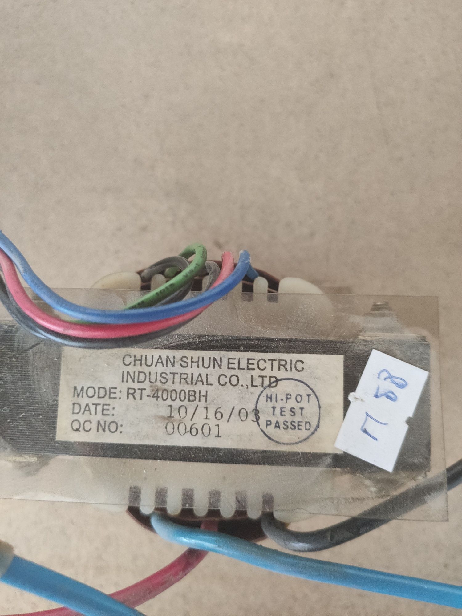 Transformator sieciowy RT-4000BH 16V 6,5V