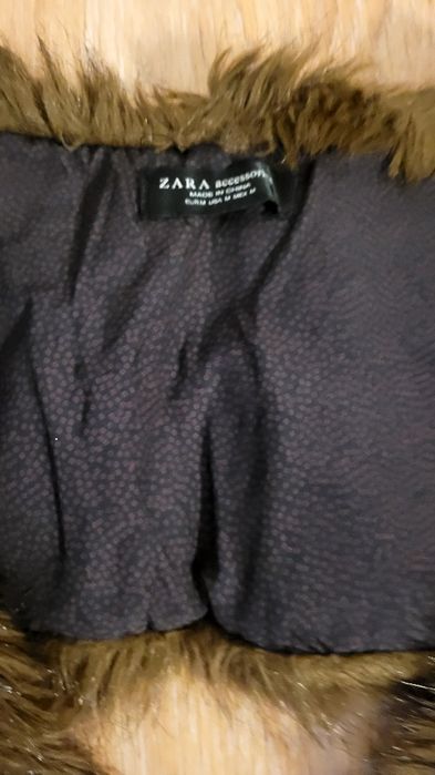 Szal, kołnierz futrzany Zara