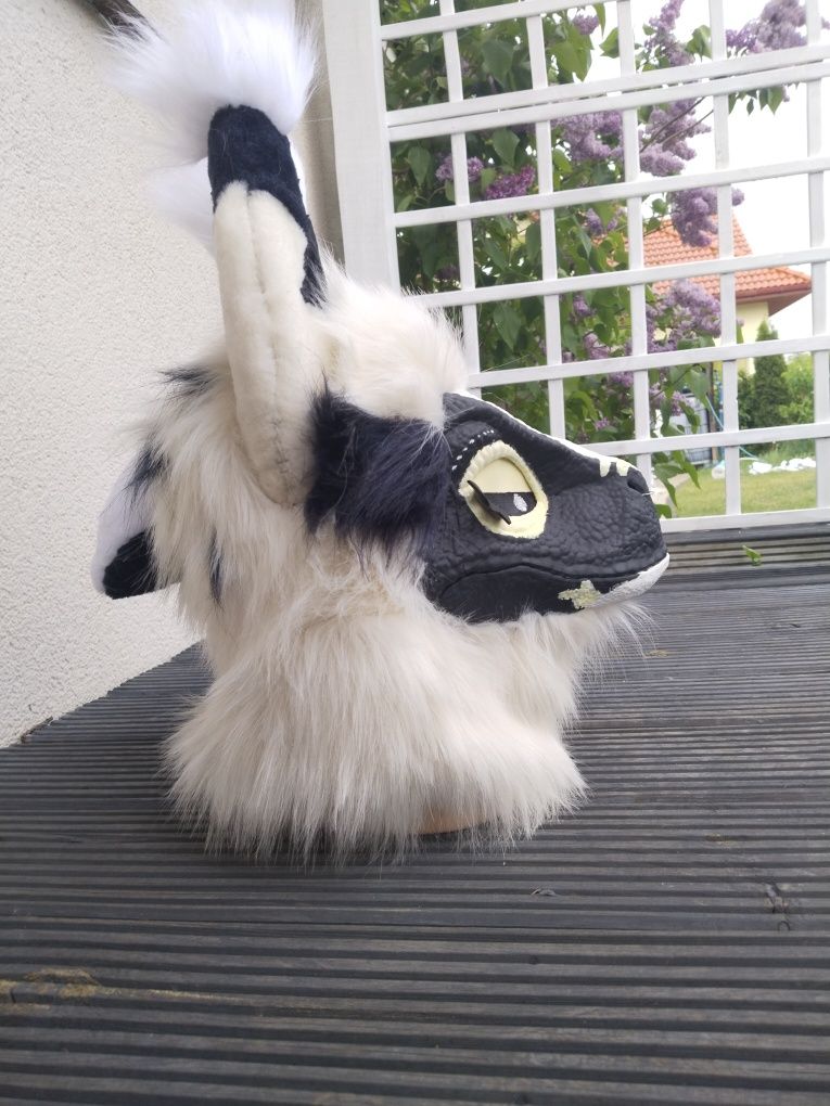 furry fursuit Dino maska