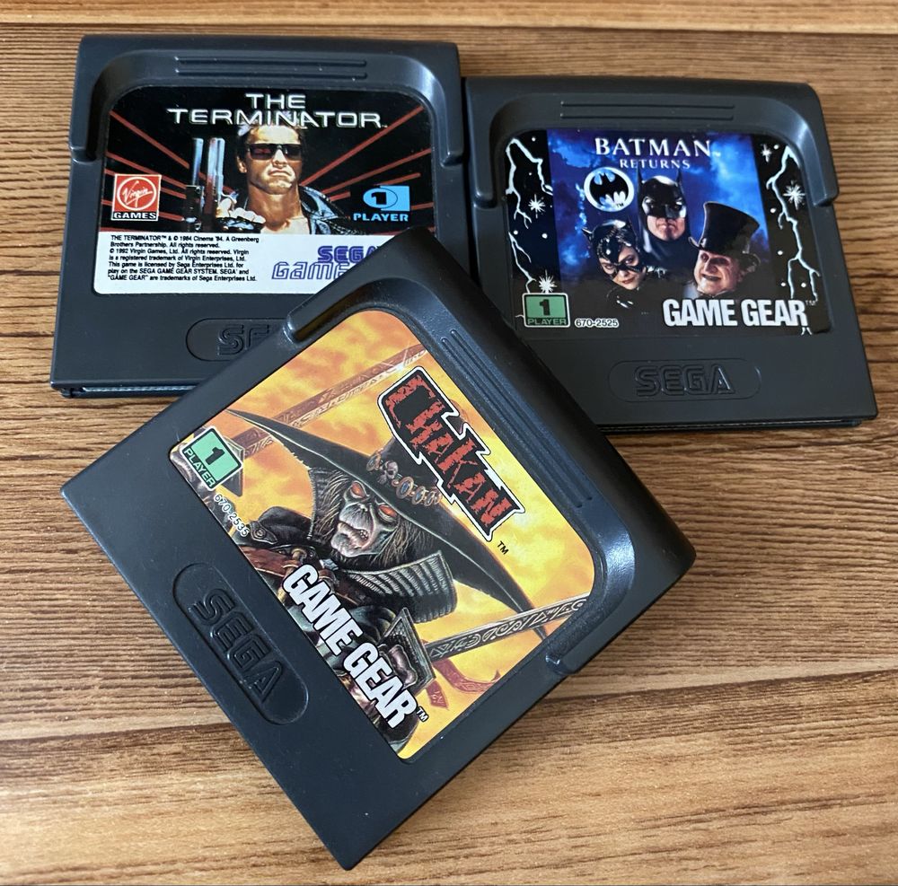 Sega Game Gear: Terminator, Streets of Rage, Shinobi ll, Batman,Chakan