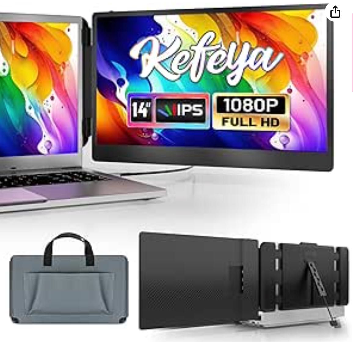 KEFEYA Monitor portátil extensor de ecrã de 14"