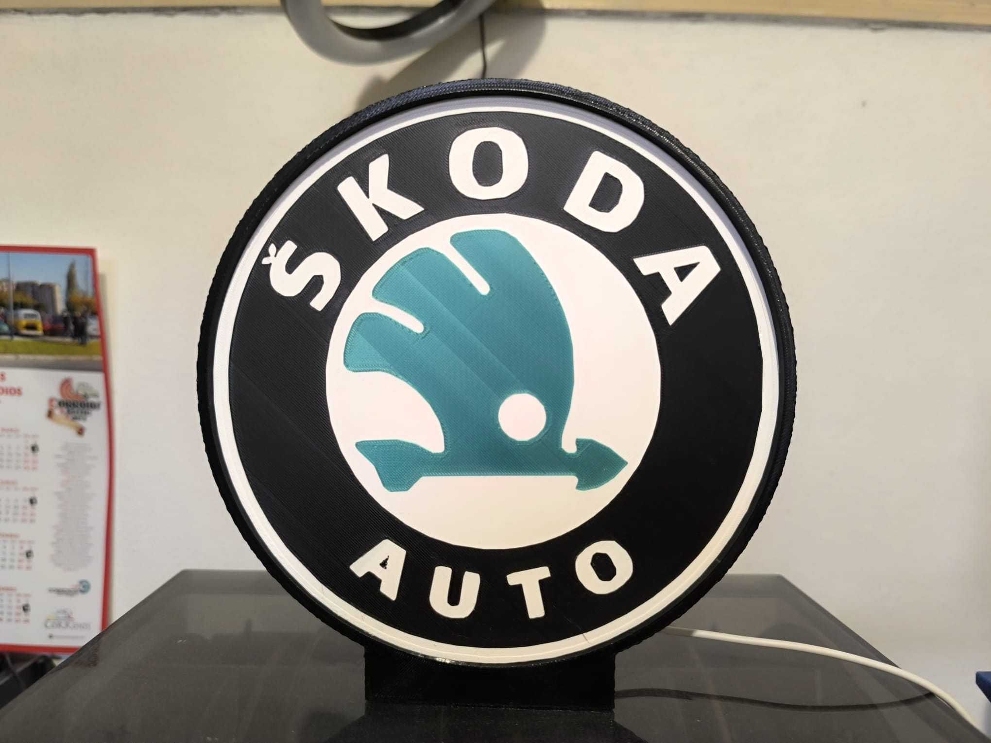 Luminaria decorativa / Lightbox Skoda (logo 90s)