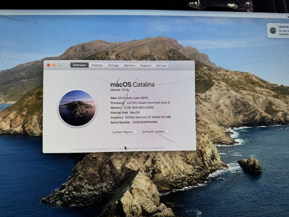 Apple iMac 21.5 2013 intel i5 8GB RAM 1TB HDD