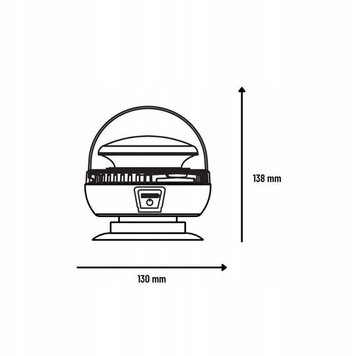 Lampa ostrzegawcza led BEZPRZEWODOWA KOGUT AKUMULATOR + PILOT 12v/24v