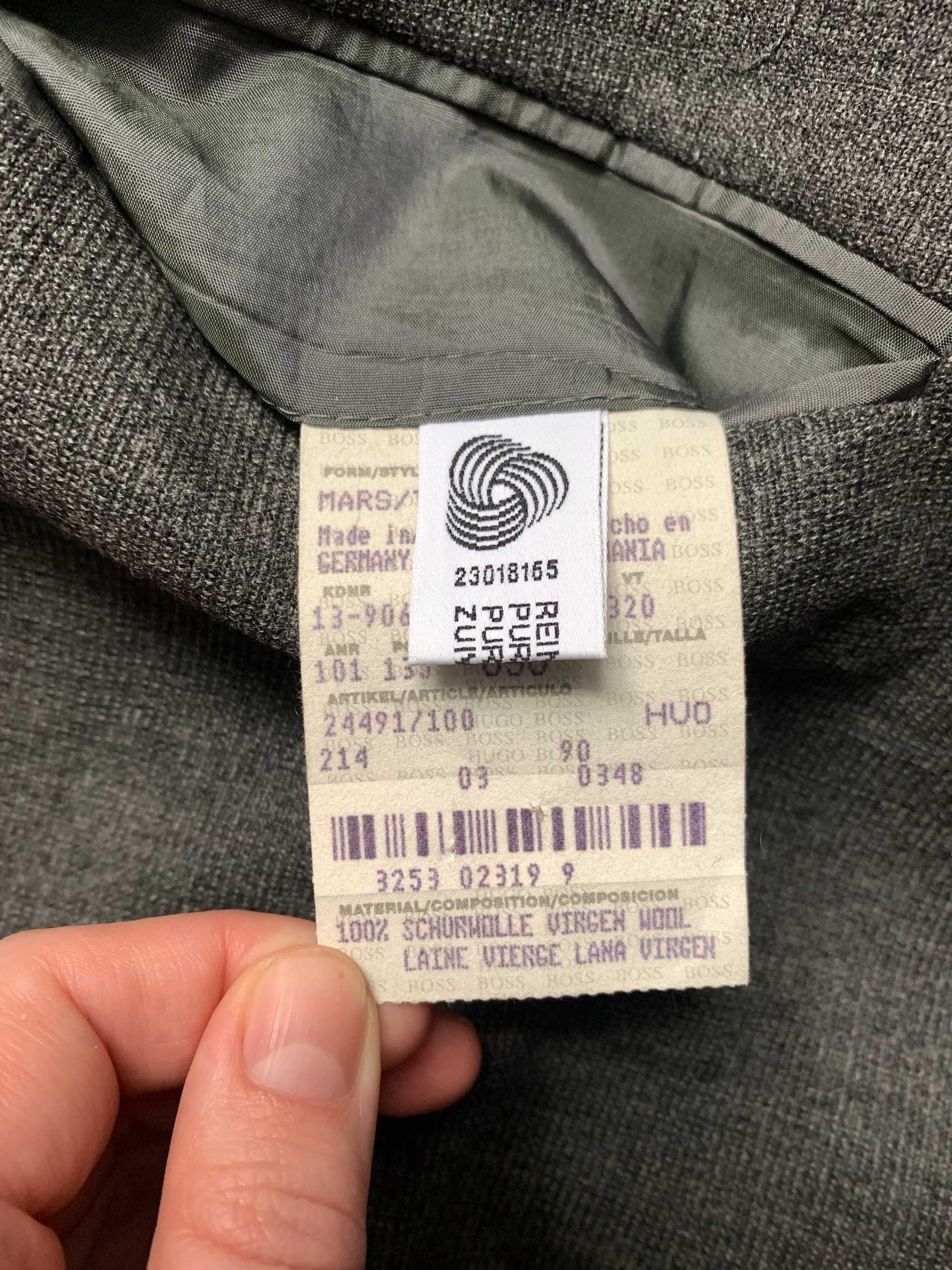 narynarka męska Hugo Boss vintage dziewicza wełna grafit wool casual