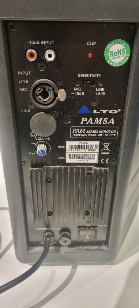 Alto Pam 5A głośnik aktywny, monitor, piecyk.