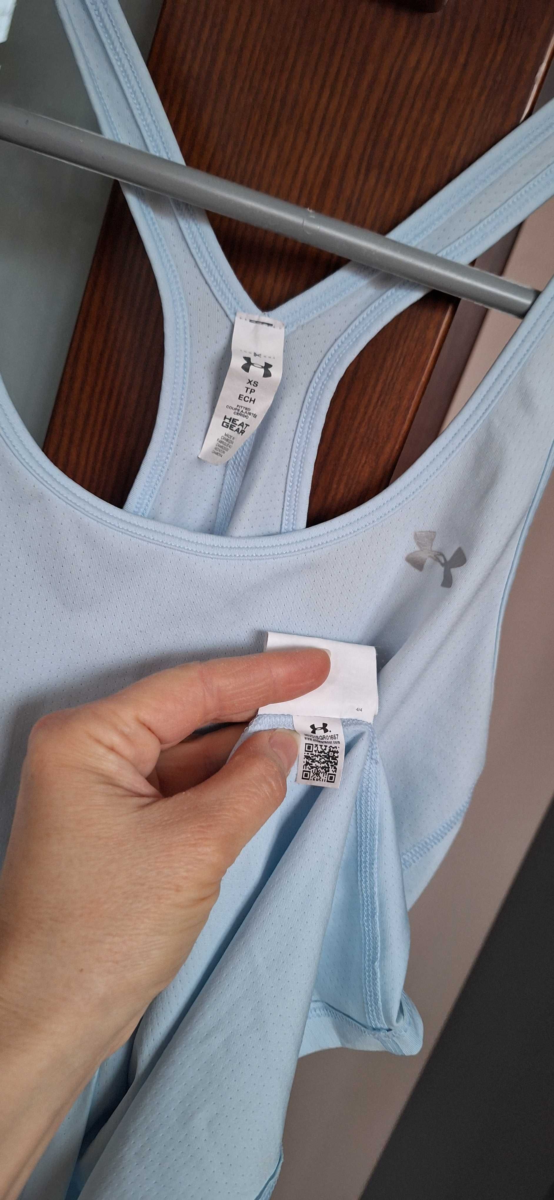 Koszulka XS Under Armour damska sportowa błękitna srebrne logo
