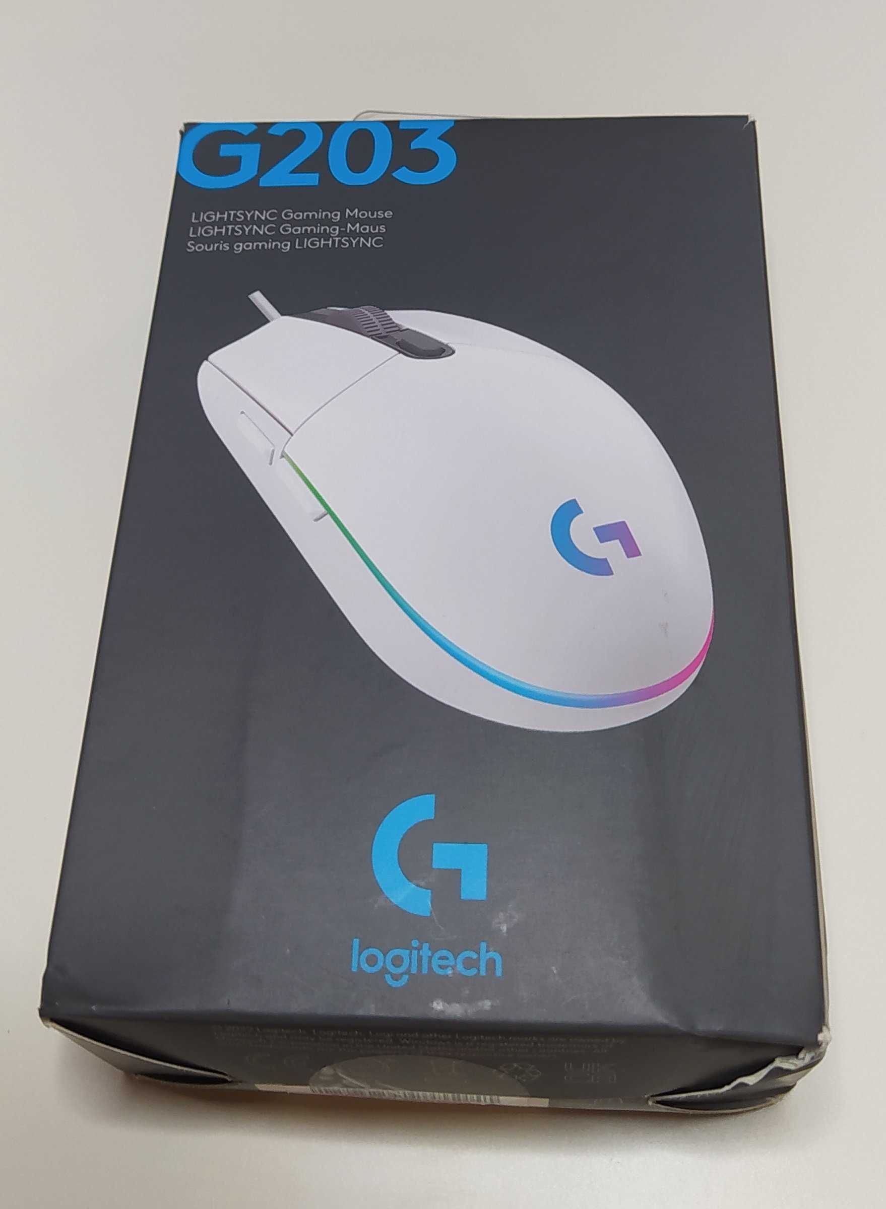 Myszka Logitech G203 LIGHTSYNC 8000 dpi 6 przycisków G HUB Gaming