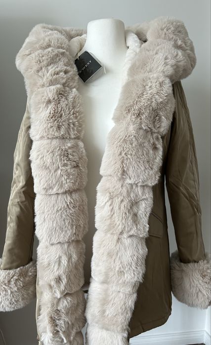 Kurtka nowa ocieplana futerkiem S’West