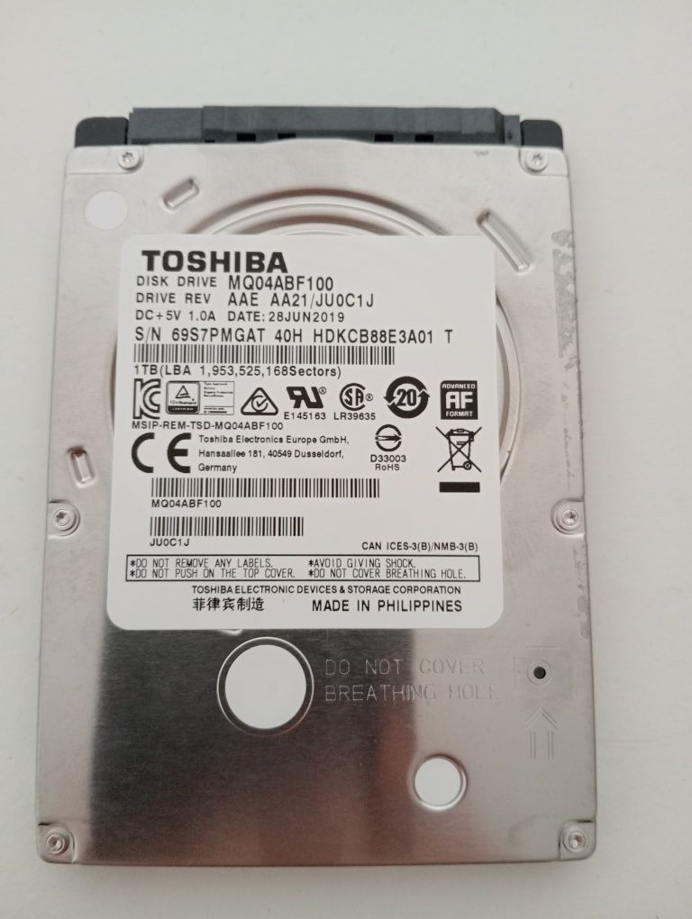 URGENTE: Disco SATA 2,5" TOSHIBA 1TB