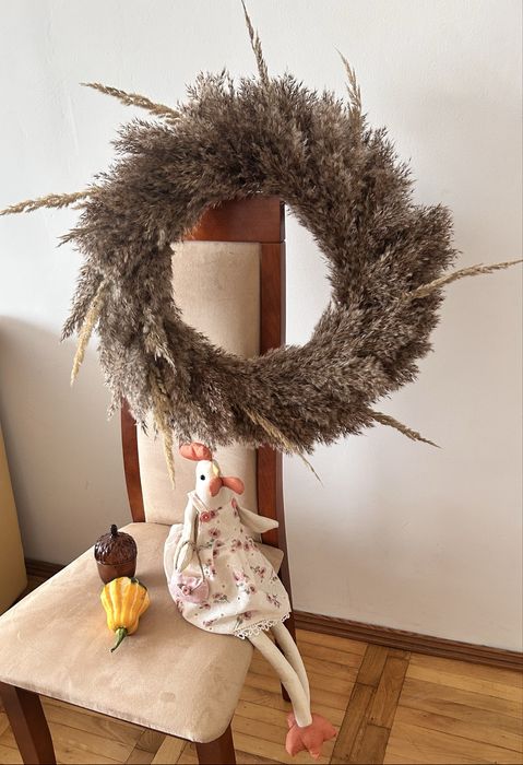 Naturalny wianek BOHO 50 cm DIY