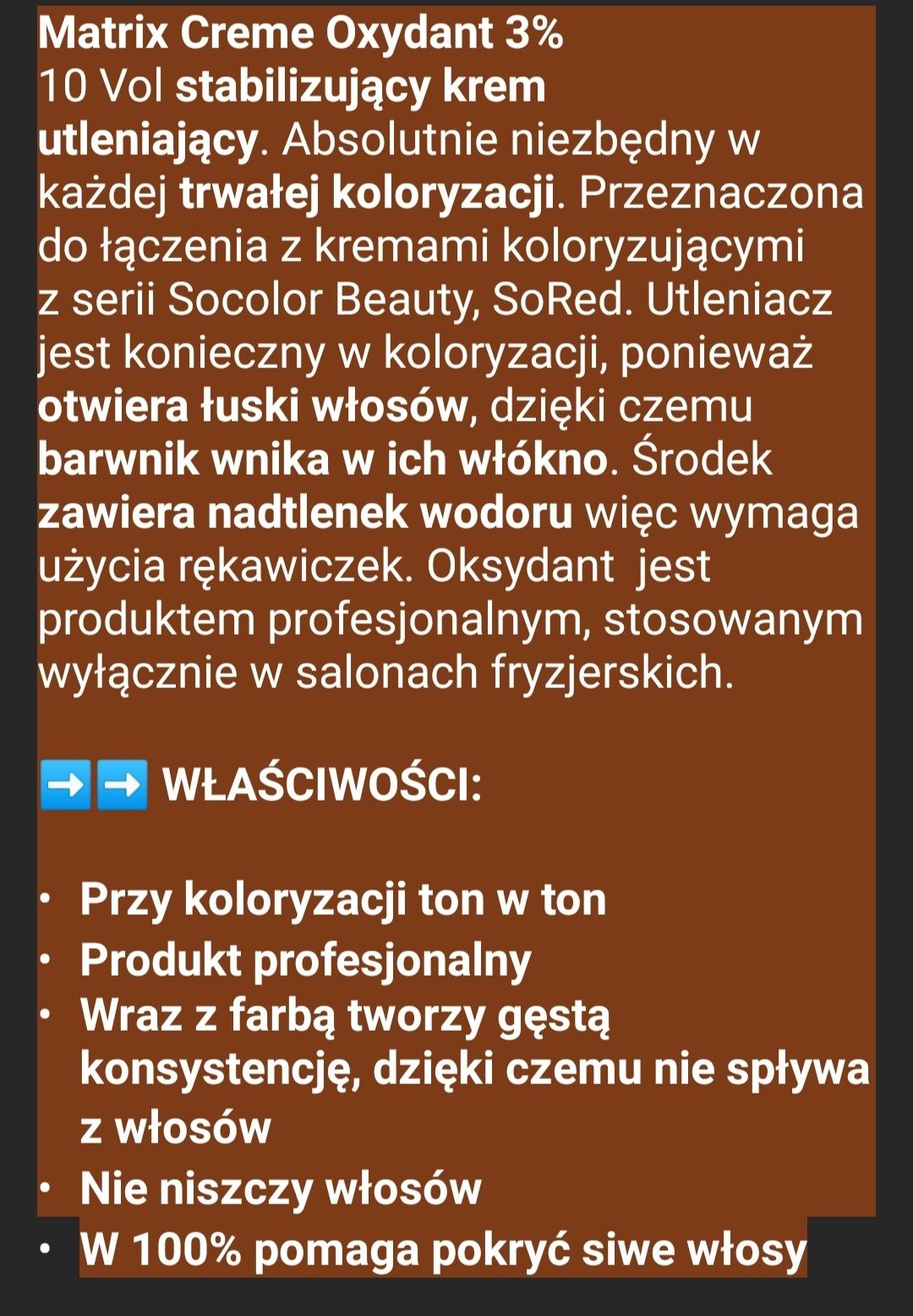 Matrix krem utleniajacy (farbowanie włosów ) 1000ml