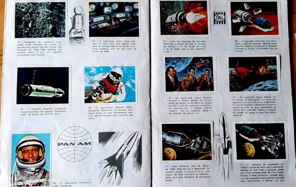 Olá Caderneta de Cromos Espaço Anos 60
