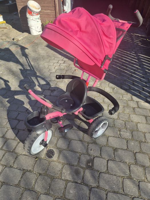 Rowerek rower trójkołowy dla dziecka pchacz sterowanie dla rodzica