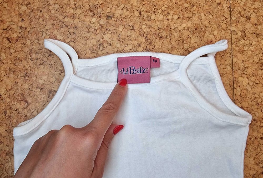 Top branco Lil Bratz, 8 anos