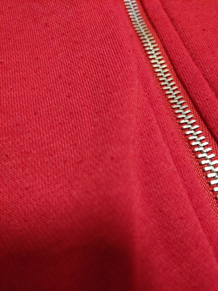 Bluza z kapturem czerwona sinsay s rozpinana damska dziewczęca
