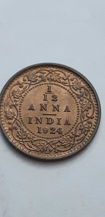 Indie Brytyjskie 1/12 anny 1924 rok - real foto - mennicza